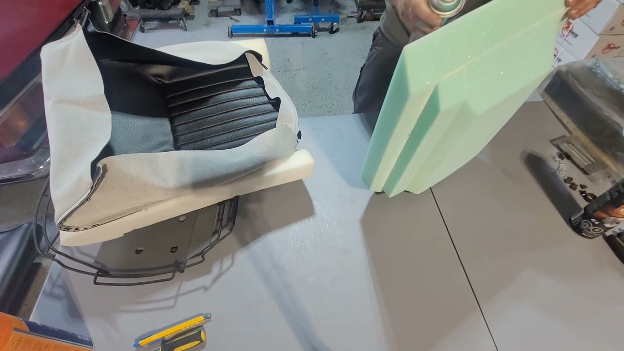 triumph spitfire seat cover change part 2