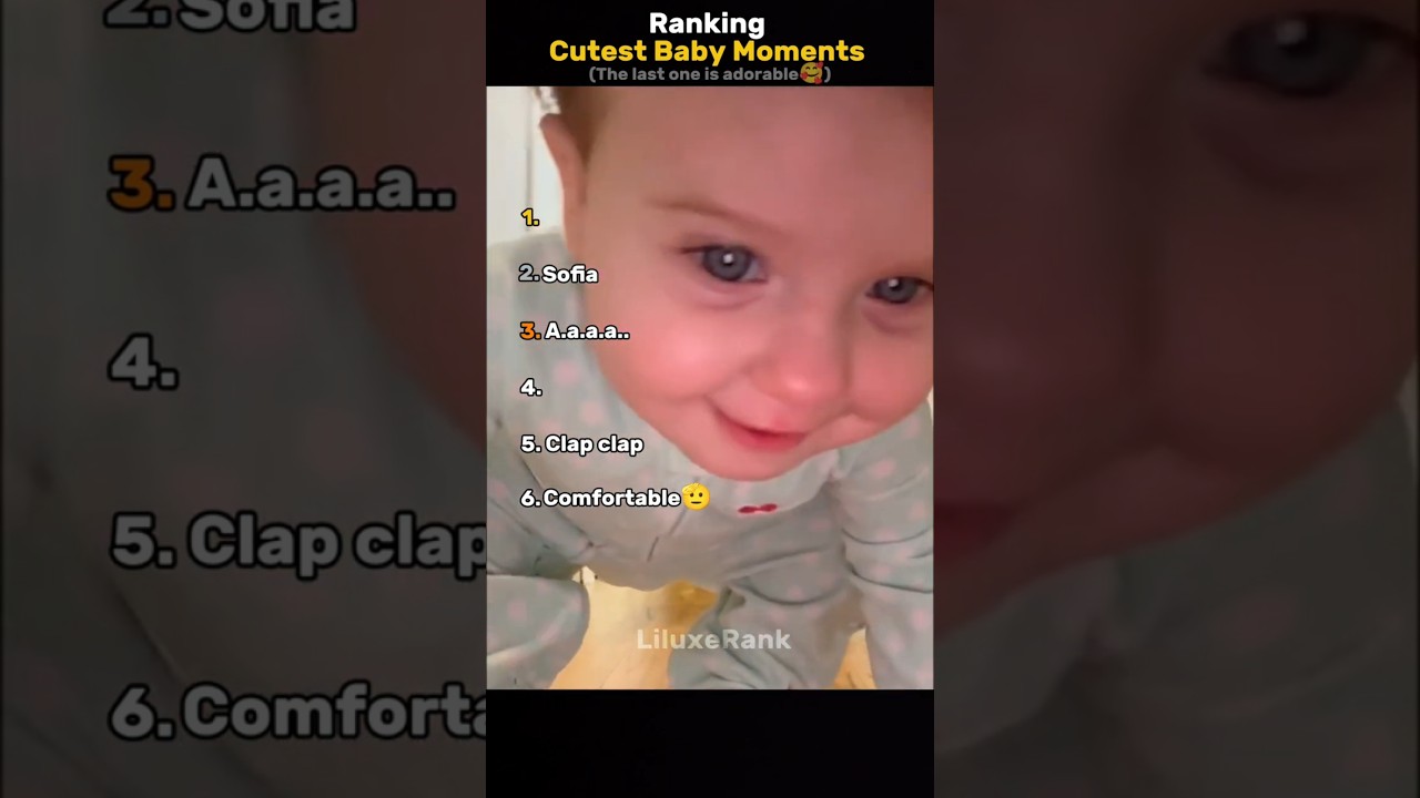 Ranking the cutest baby moments.(Pt-3)