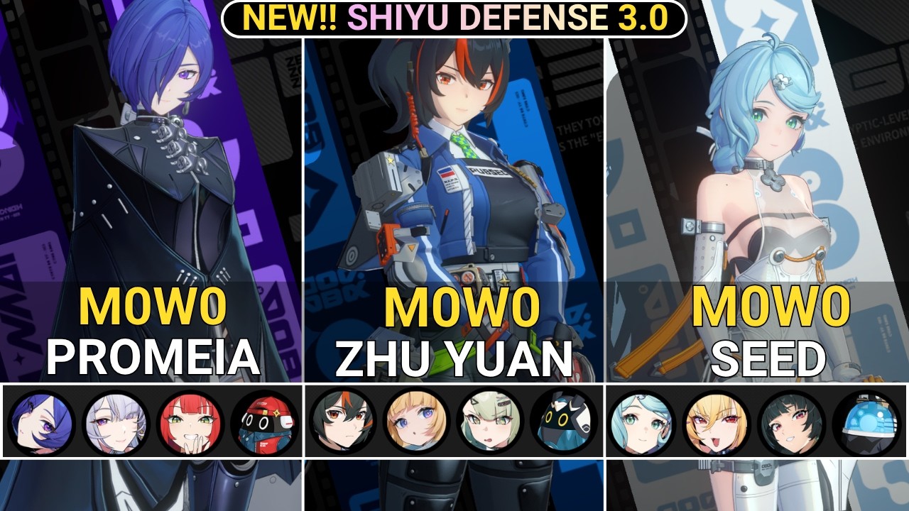 NEW SHIYU RESET! NEW BOSS! M0W0 Promeia & M0W0 Zhu Yuan & M0W0 Seed | NEW SHIYU DEFENSE ZZZ 3.0