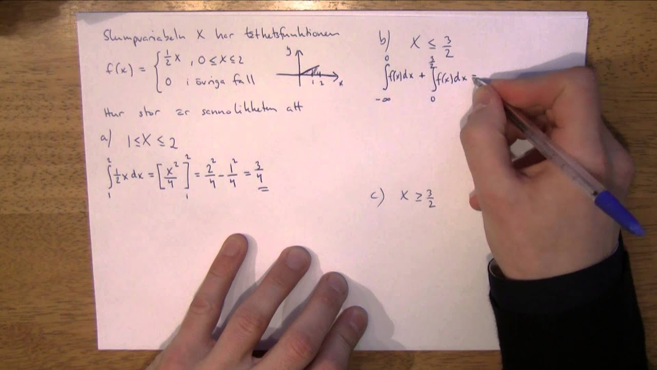 Matematik 4 - Integraler del 5 - Sannolikhetstillämpningar
