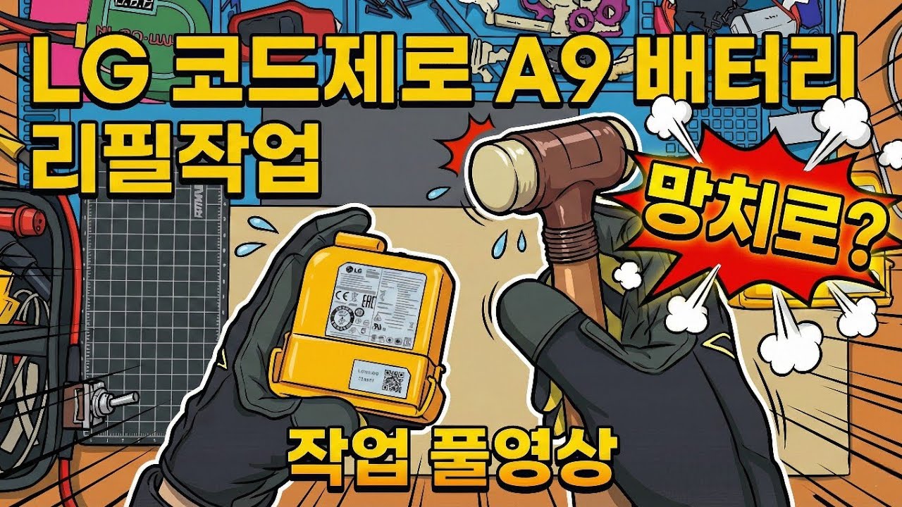 LG 코드제로 A9 배터리 리필작업 풀작업 영상