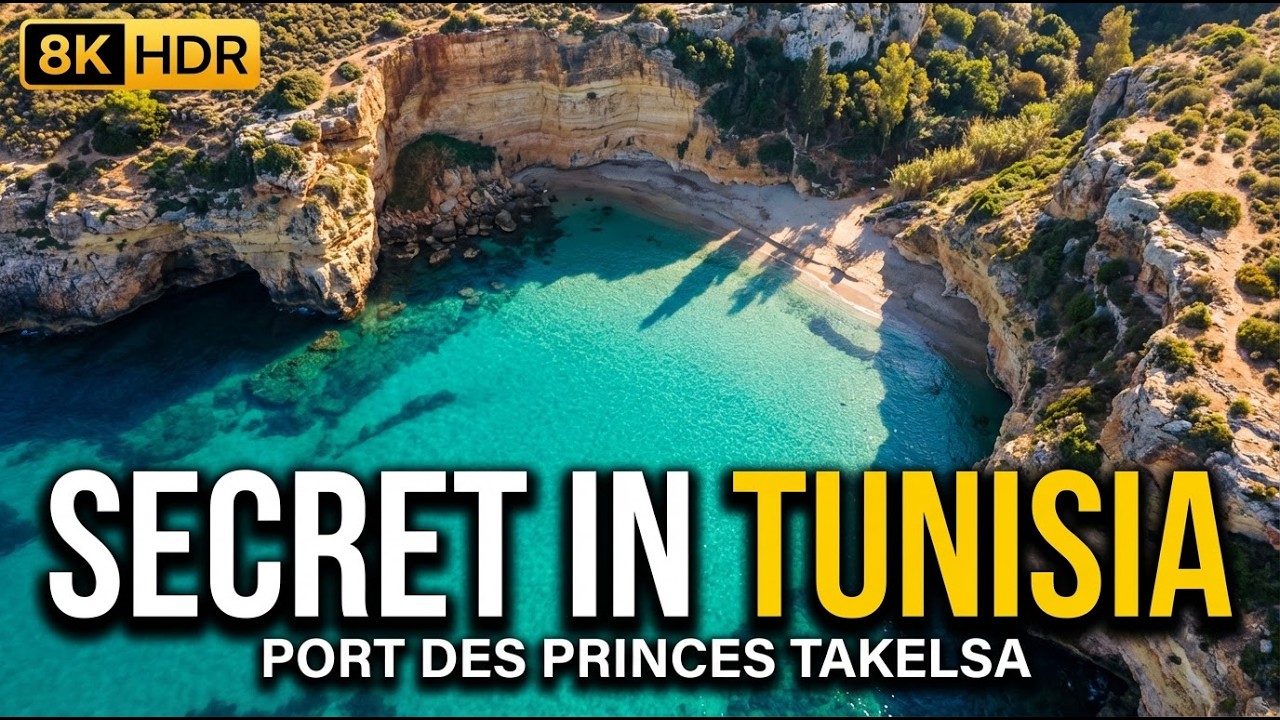 You Won’t Believe This Hidden Paradise in Tunisia 🇹🇳 | Port des Princes 4K Cinematic Drone