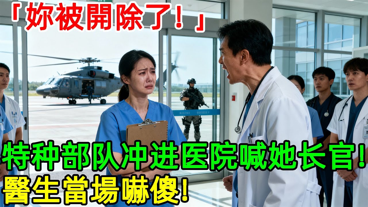 「妳被開除了！」醫生趕走沉默護士，没想到特种部队冲进医院喊她长官！醫生當場嚇傻！#情感#故事#正能量#故事频道#故事分享