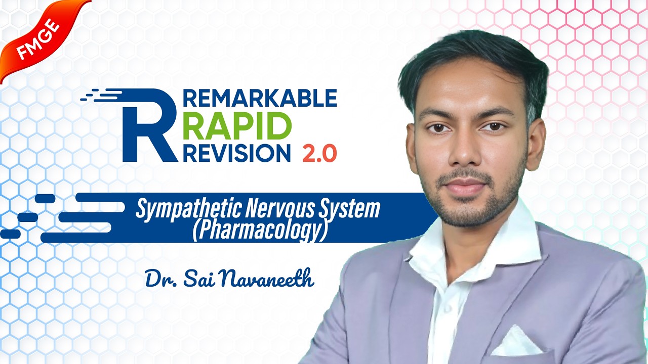 3. Drugs Acting on Sympathetic Nervous System (Pharmacology)💊 Remarkable Rapid Revision 2.0
