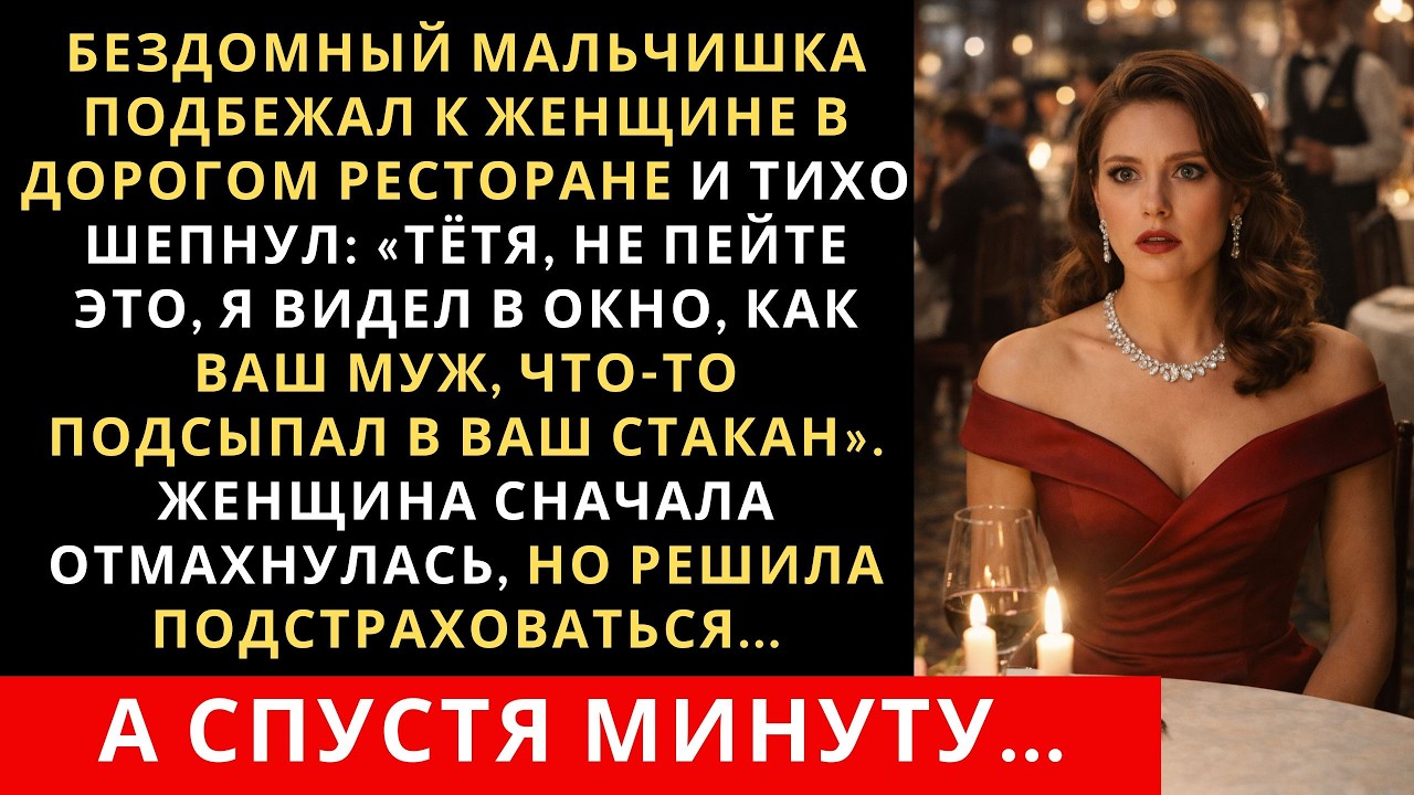 В ресторане к женщине подбежал мальчик и прошептал слова предостережение, от которых она обомлела…