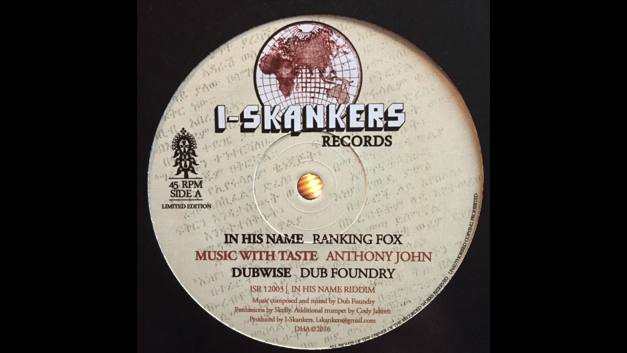 Music With Taste - Anthony John - I-Skankers Records - ISR12003