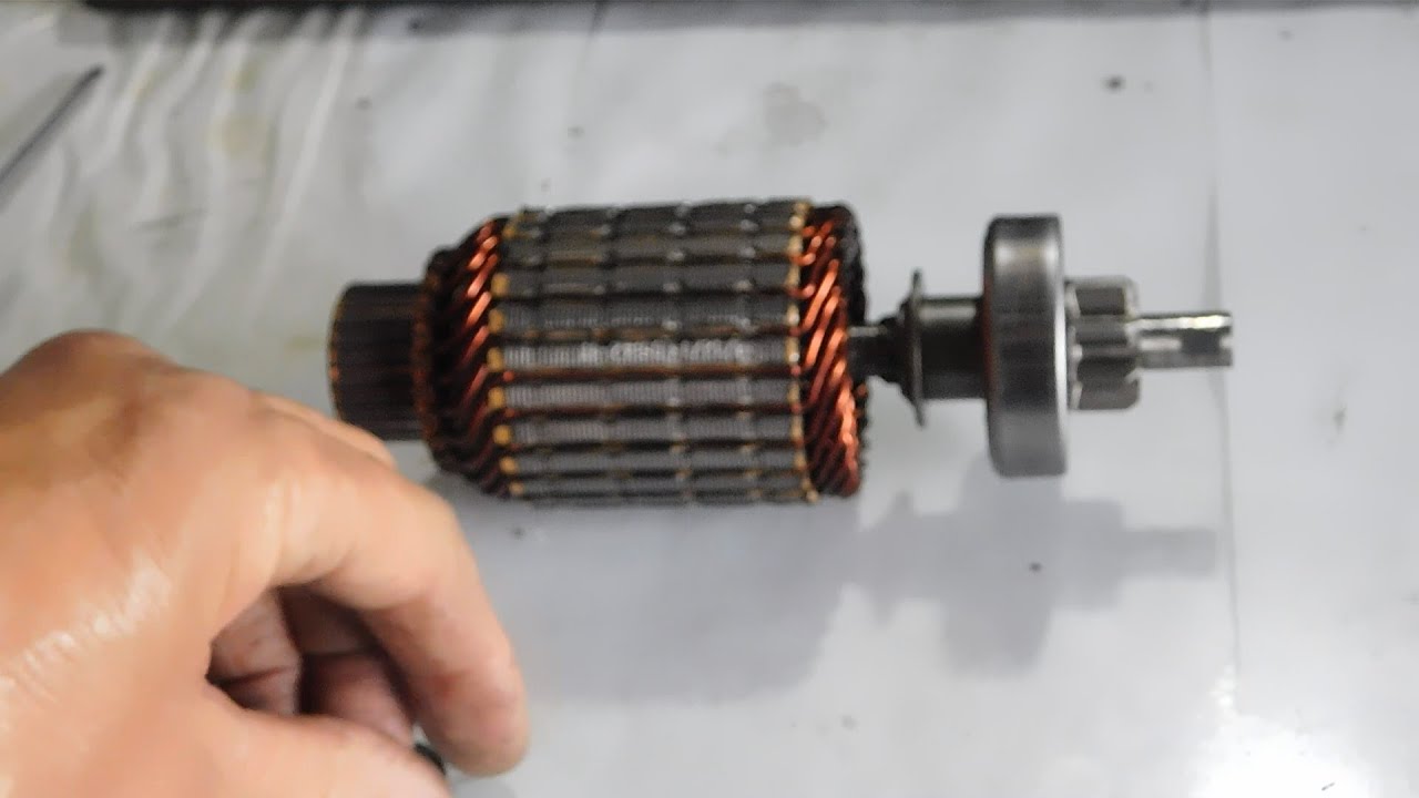 Induzido e impulsor de partida (bendix). Induced and starter impeller