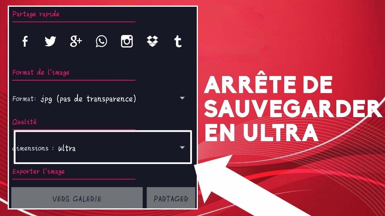 voici le meilleur chemin D'ENREGISTREMENT de vos design pour éviter les floue