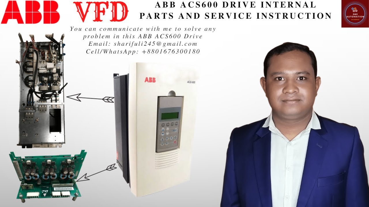 ABB ACS600 Drive Internal Parts and Service Instructions! VFD! Part 1!