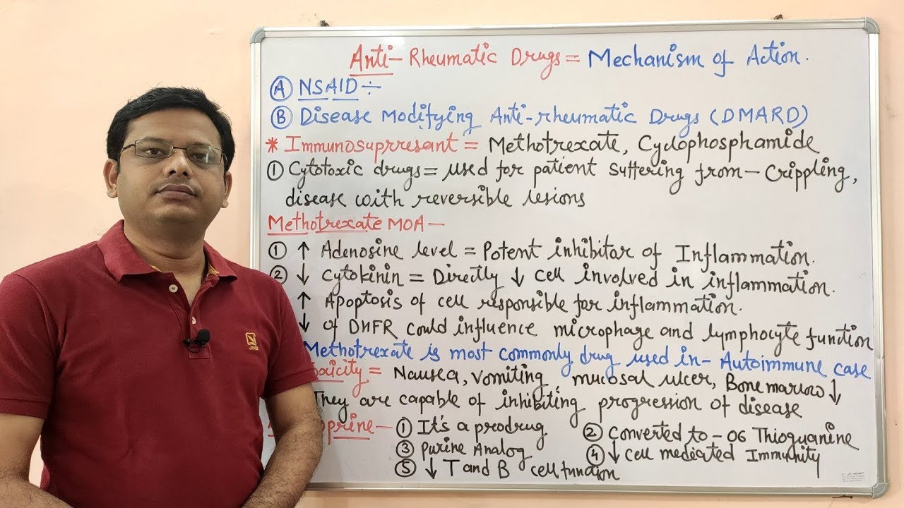 Antirheumatic Drugs (Part 02) Disease Modifying Anti Arthritis Drugs  Mechanism of Action (HINDI)