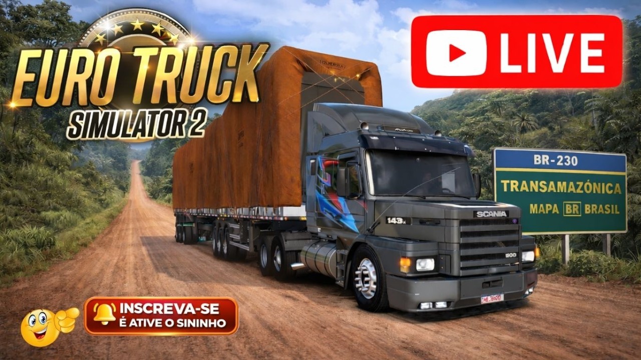 🔴Live ao vivo  Euro Truck Simulator 2 Mapa BR Brasil Comboio com os Amigos nas Estradas do Brasil!