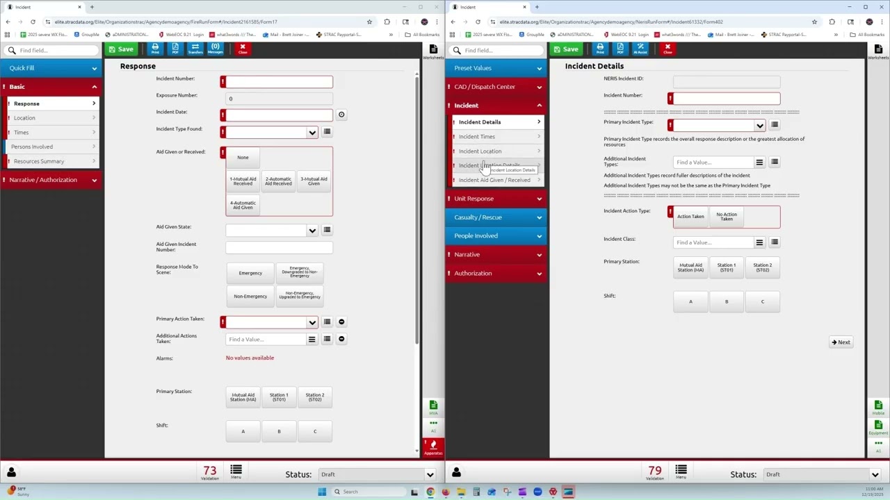 NERIS Form in STRAC's ImageTrend (Part 2) | Data Dictionary, Presets, and CAD Data