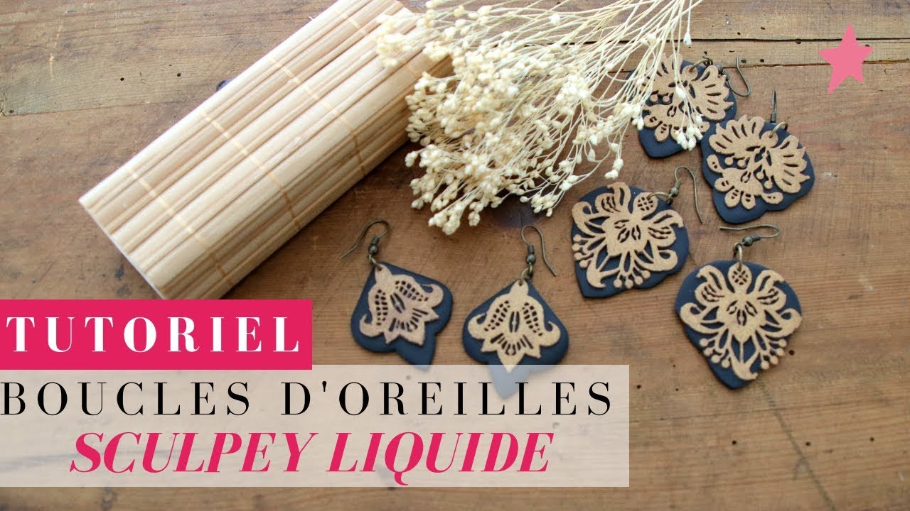 TUTO | Boucles d'oreilles Effet Dentelle en Sculpey Liquide