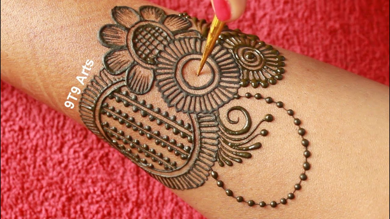 Eid/Rakhi Special Simple Stylish Arabic Mehndi Design | New Easy Gulf Mehndi Design for Back Hand