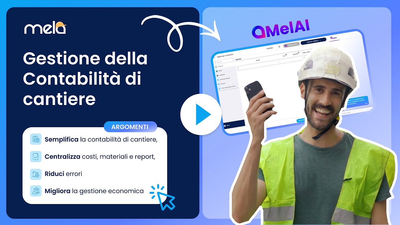 Mela Academy: Gestione della contabilità di cantiere