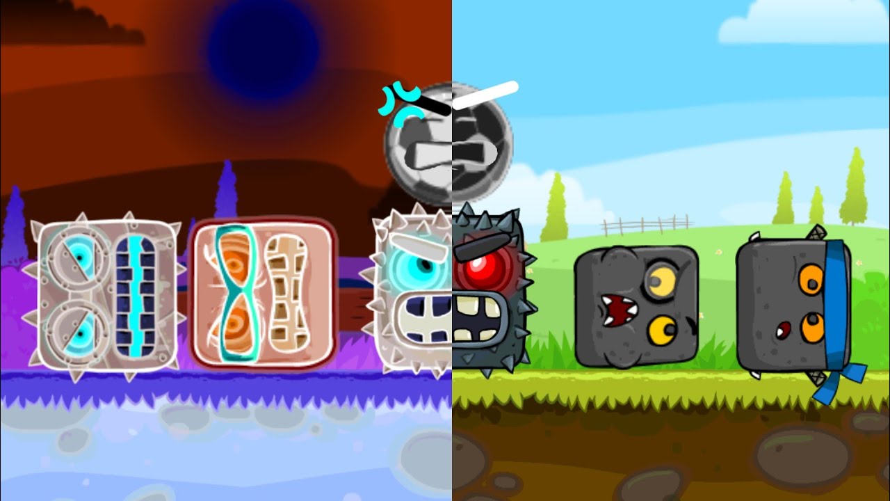 Red Ball 4 All Bosses With Ghost Mode And OG Football Ball Evil Mix