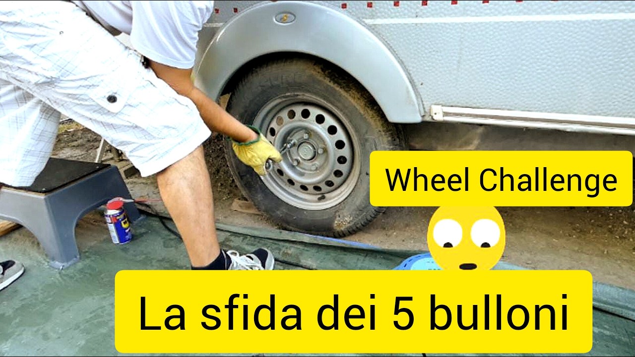 5 Препятствий | ЗАМЕНА ШИН на неподвижном караване, который простоял много лет #караван #italy