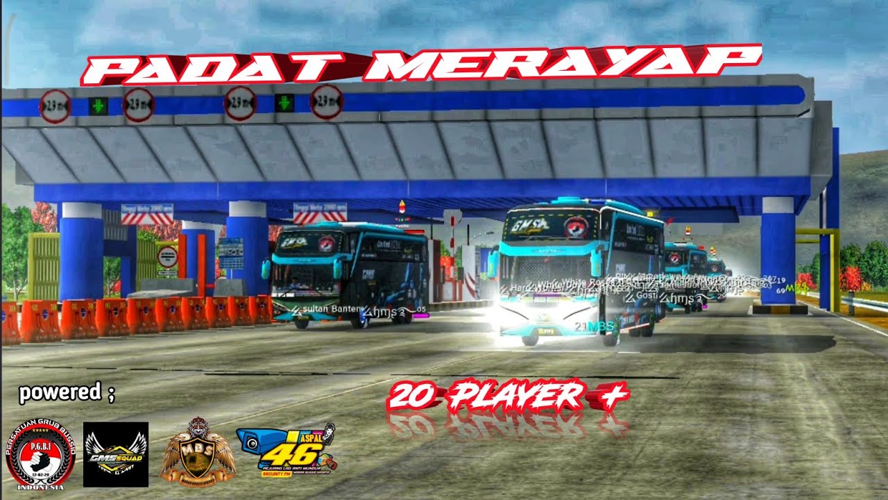 Konvoi Bus PADAT MERAYAP || Peresmian Grup GMS || PGBI🇮🇩