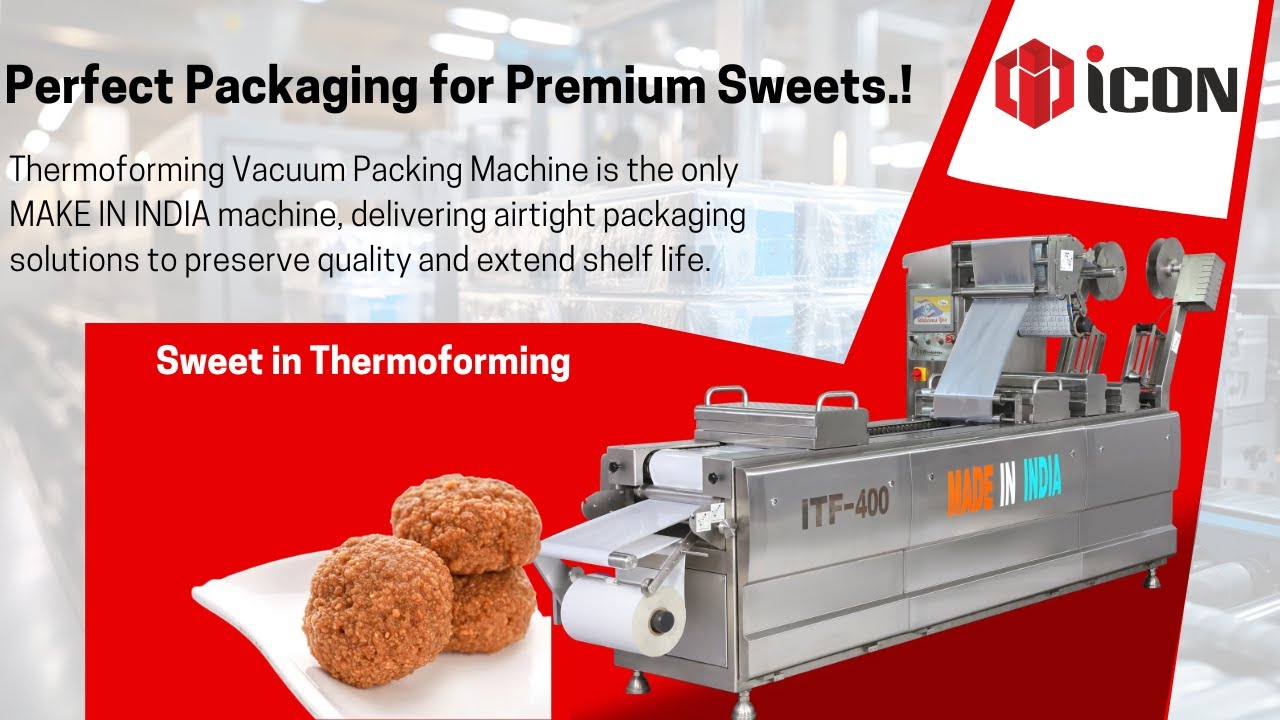 Thermoforming Vacuum Packing Machine for Sweet Portion Pack