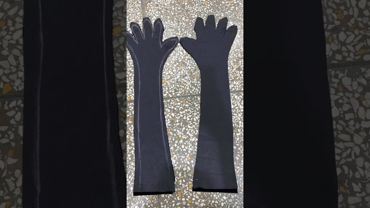 Easiest way to make hand gloves to style with dresses #tutorial #gloves #fashion #promdresses #fyp