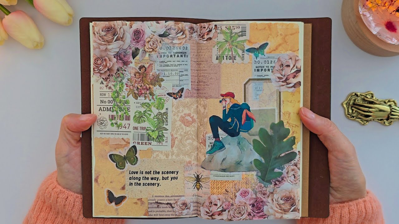 빈티지 감성다꾸 ASMR / 조각조각 붙여서 꾸며본 요정나라 / A vintage fairyland /  ASMR JOURNAL