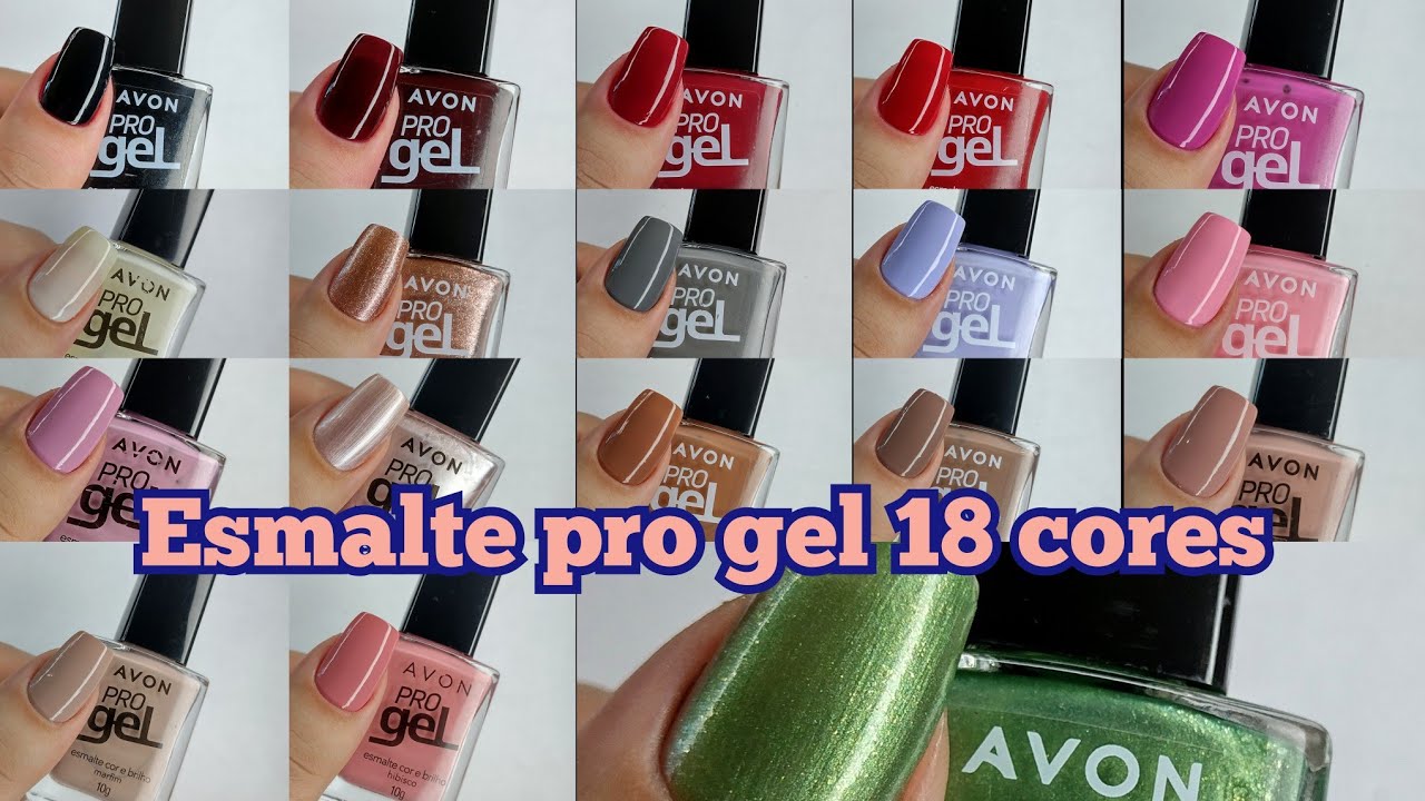 ESMALTE PRO GEL AVON 18 CORES QUE ESTÃO NO CATÁLOGO 2023