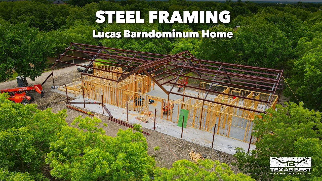 Lucas Barndominium Steel Framing | Texas Best Construction