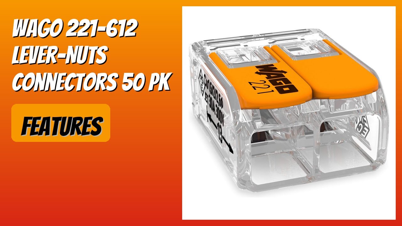 REVIEW (2026): WAGO 221-612 Lever-Nuts Connectors 50 PK. Features