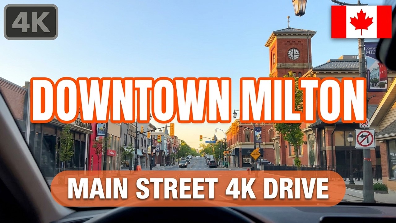 Milton, ON 4K - Driving Downtown Milton