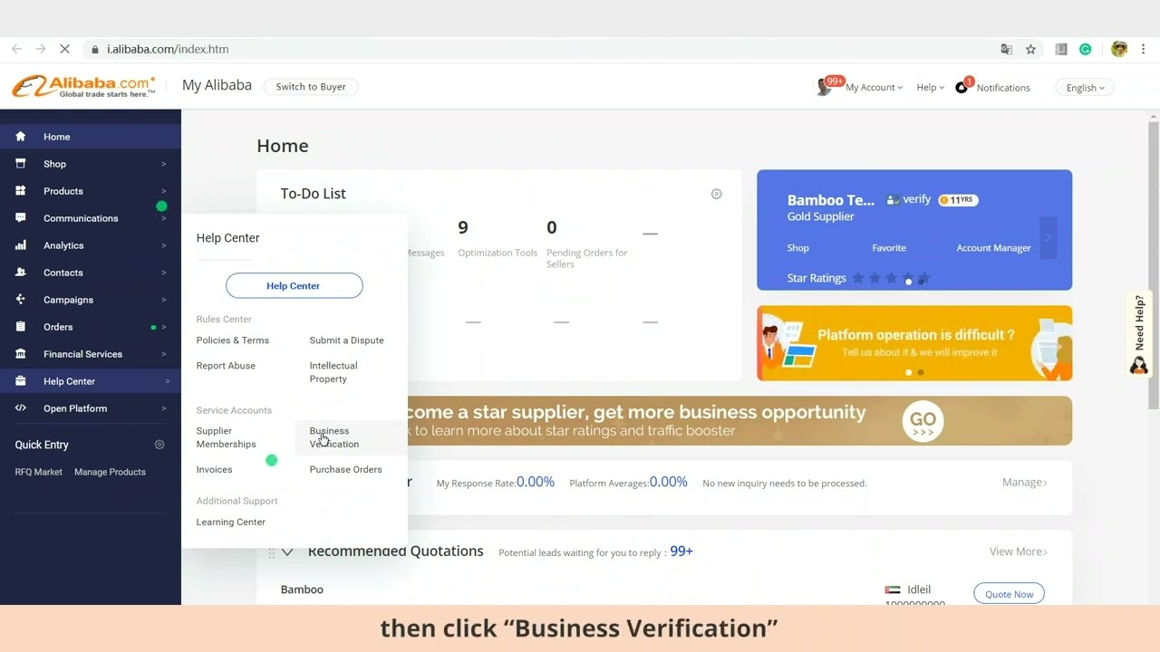 How to activate Alibaba.com seller trade assurance