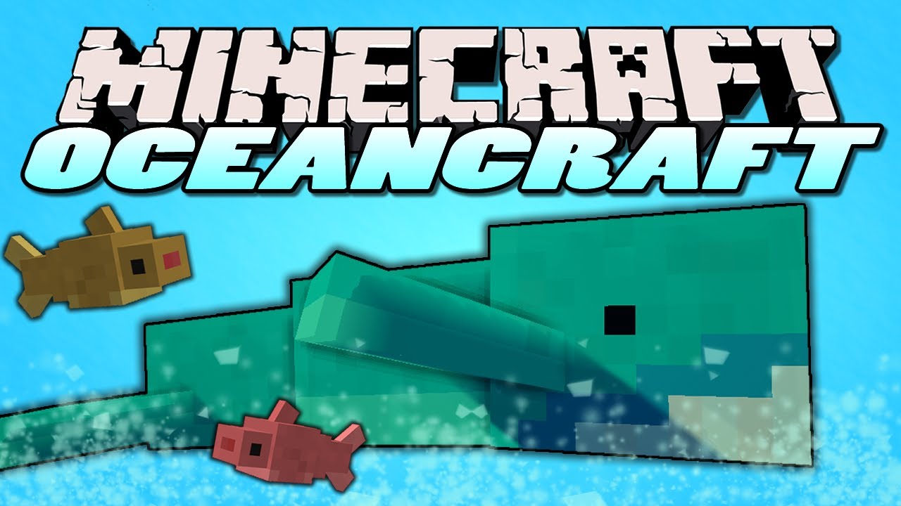 Minecraft Mods - Oceancraft Mod - WHALES,SHARKS,NETS! (Minecraft Mod Showcase)