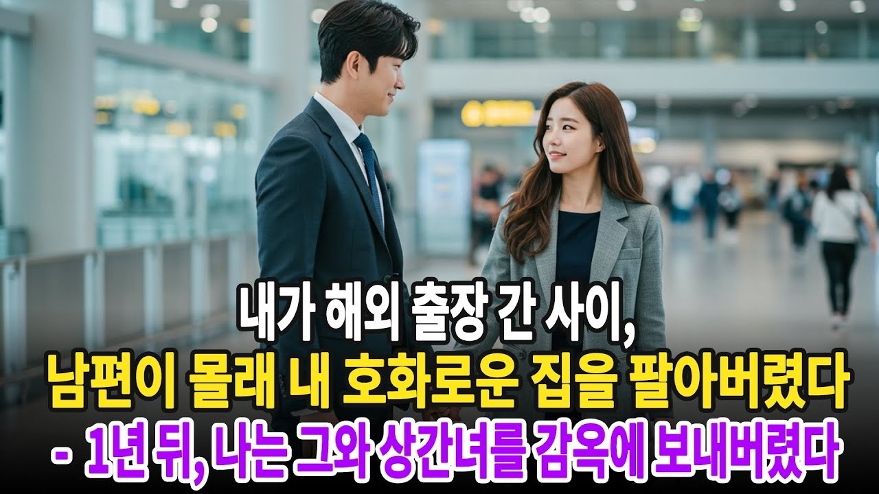 내가 해외 출장 간 사이, 남편이 몰래 내 호화로운 집을 팔아버렸다    1년 뒤, 나는 그와 상간녀를 감옥에 보내버렸다ㅣ황혼연애ㅣ노후사연ㅣ재혼ㅣ오디오북   사연