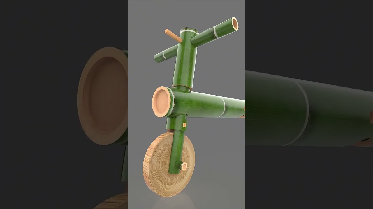 The joy of kicking along and riding it all over the village #bamboo #craftsman #childhood #Memories
