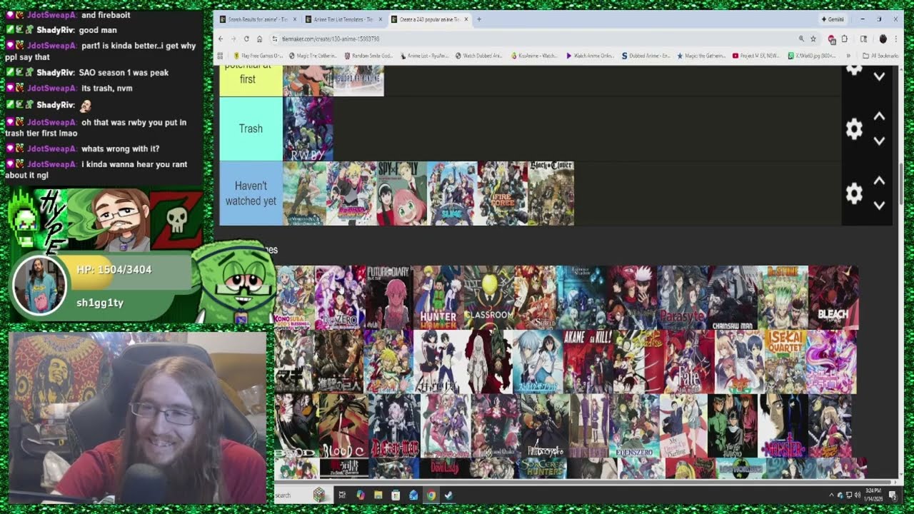 Anime Tier List