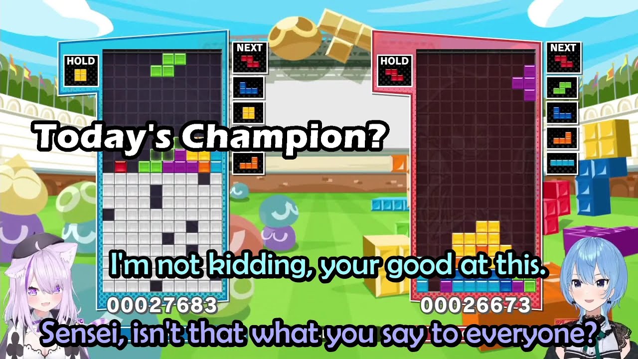 Suisei Really Amazed and Keep Praising Okayu When She Shows Her What She Can Do In Tetris