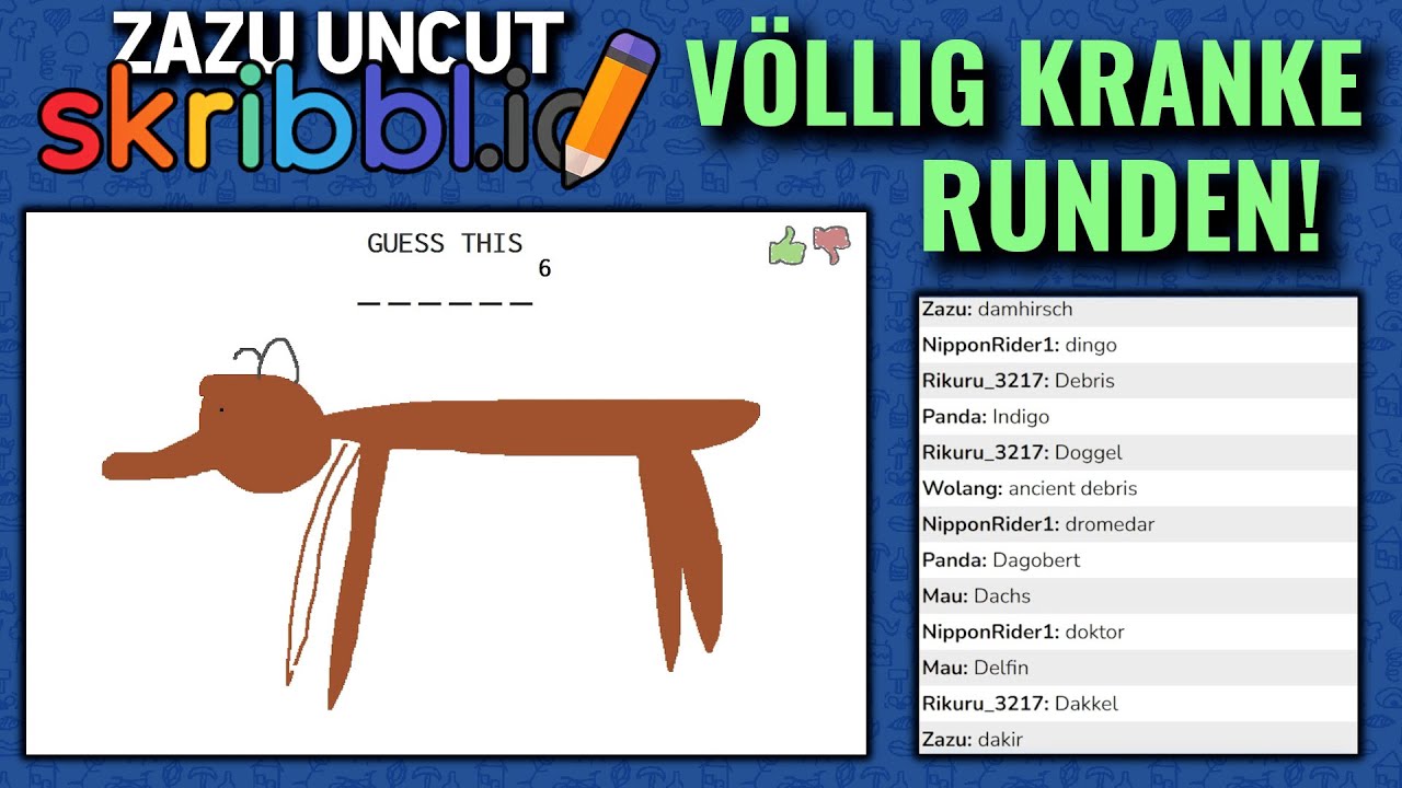 Diese SKRIBBL.io RUNDEN sind GEISTESKRANK😂 | ZAZU UNCUT
