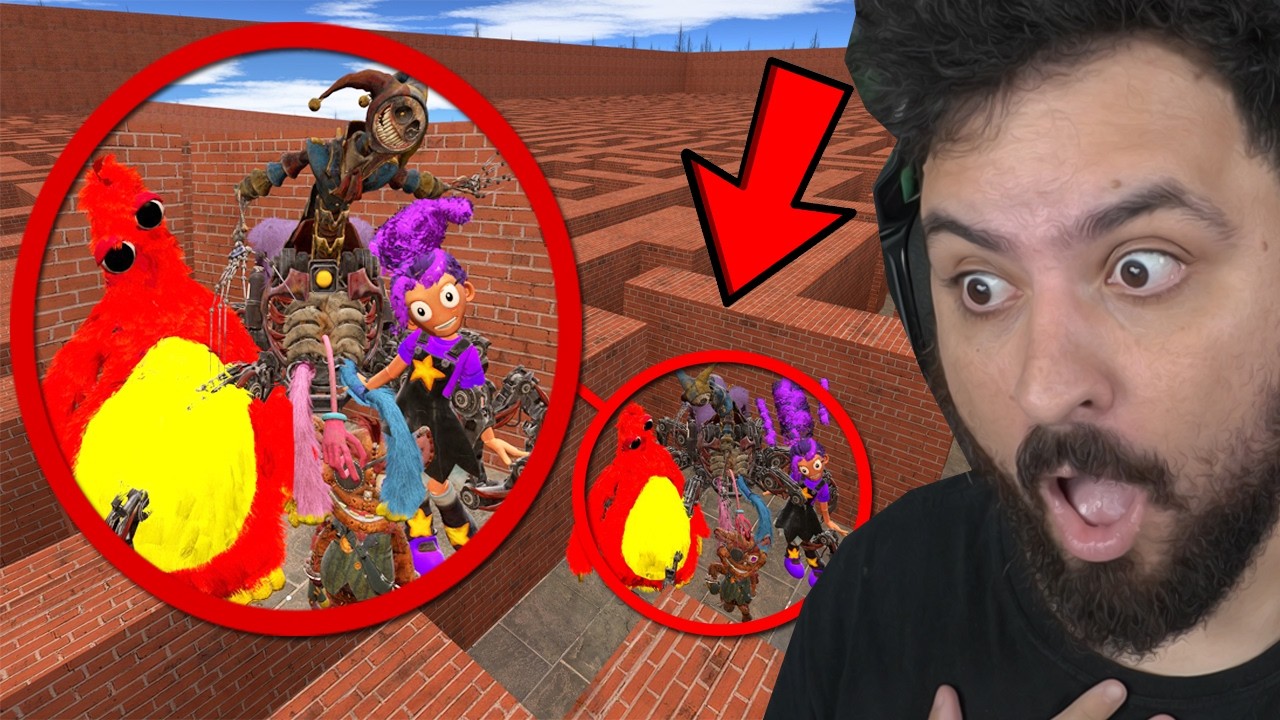 SE VOCÊ VER TODOS POPPY PLAYTIME 5 EM UM LABIRINTO, FUJA RÁPIDO !! - ASSUSTADOR !!