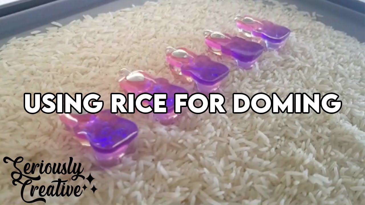 Resin Hacks: Using rice for doming | Seriously Creative