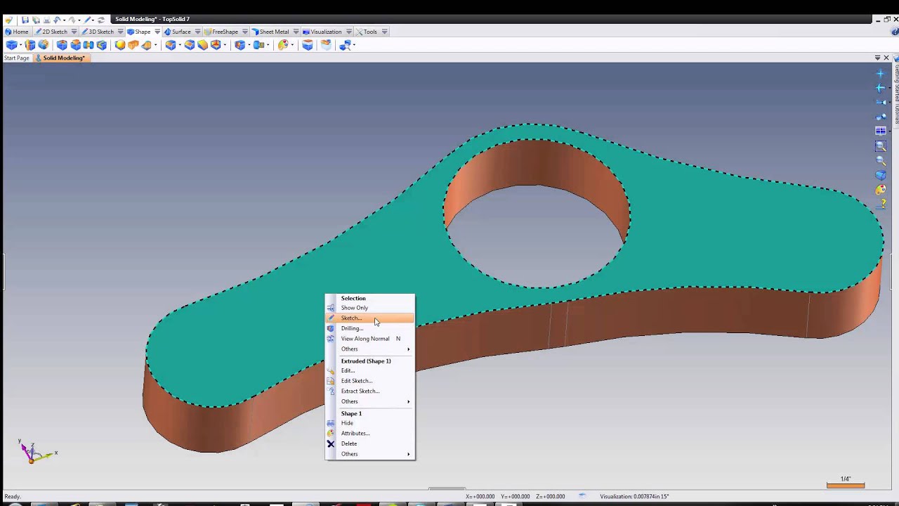 TopSolid Modeling Step 3 - Create a drilling group
