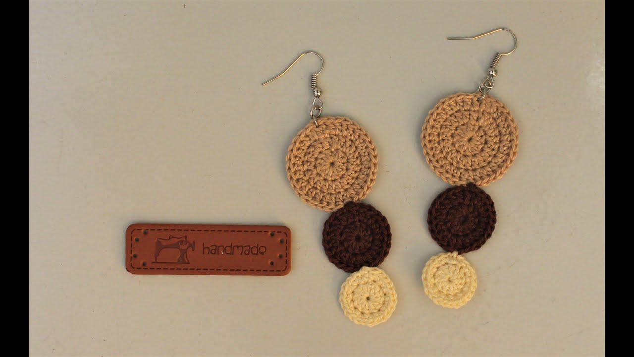 Crochet CIRCLE Dangling Earrings | DIY Earrings
