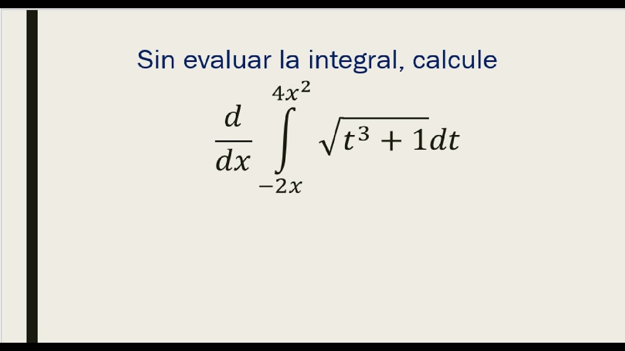 Primer teorema fundamental del cálculo. Ejercicio 3