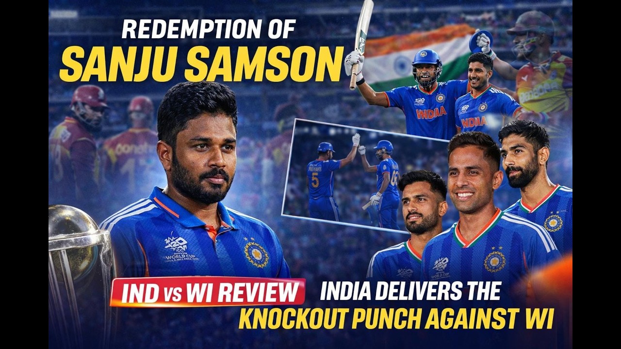 West Indies Knocked out I Sanju Samson 🔥 “Ithu Ente Raathri!” – India’s Historic World Cup Chase!