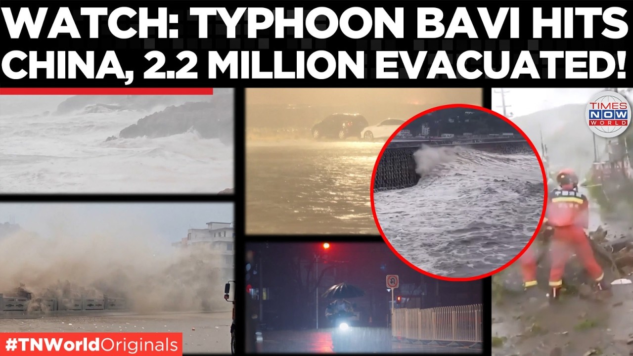 CHINA UNDER WATER: Severe Flooding and Landslides After Typhoon Bavi Slams Zhejiang and Beijing