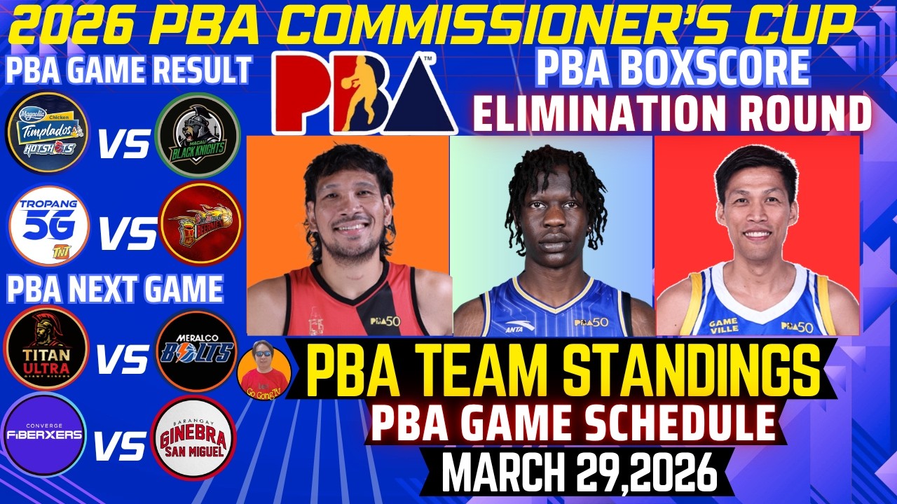 PBA LATEST TEAM STANDINGS MARCH 28,2026|PBA BOXSCORE|PBA GAME RESULT|PBA GAME SCHEDULE MARCH 29,2026