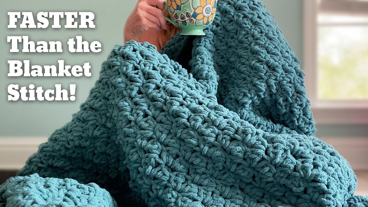 Связать крючком объемное одеяло за один день! Так просто 🤩🧶