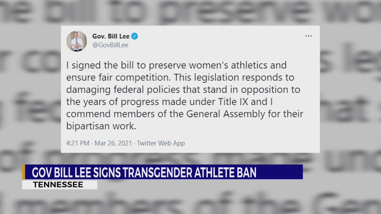 Governor Bill Lee signs trangender athlete ban