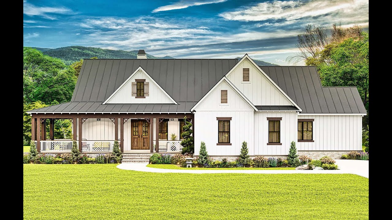 MODERN FARMHOUSE PLAN 699-00356 WITH INTERIOR