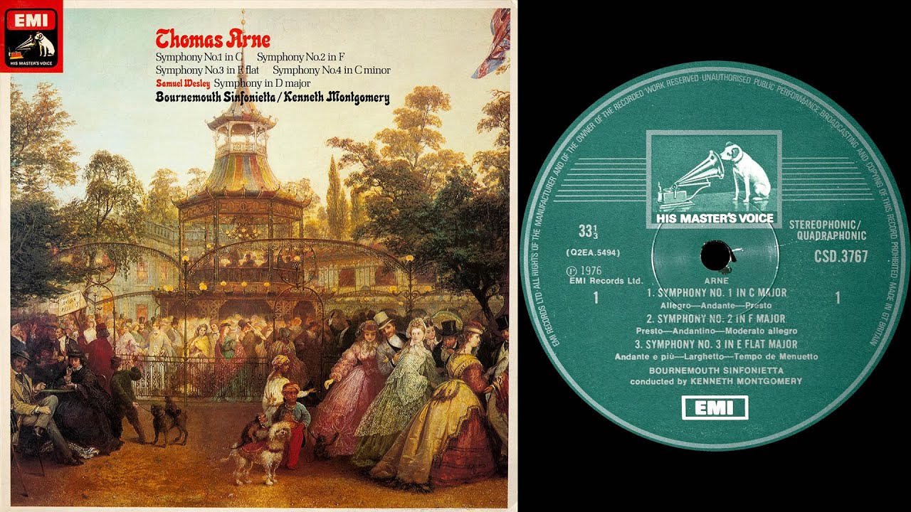 Arne - Symphonies 1-4 (Montgomery) (vinyl: Shelter 5000, Graham Slee Accession MC, CTC Classic 301)