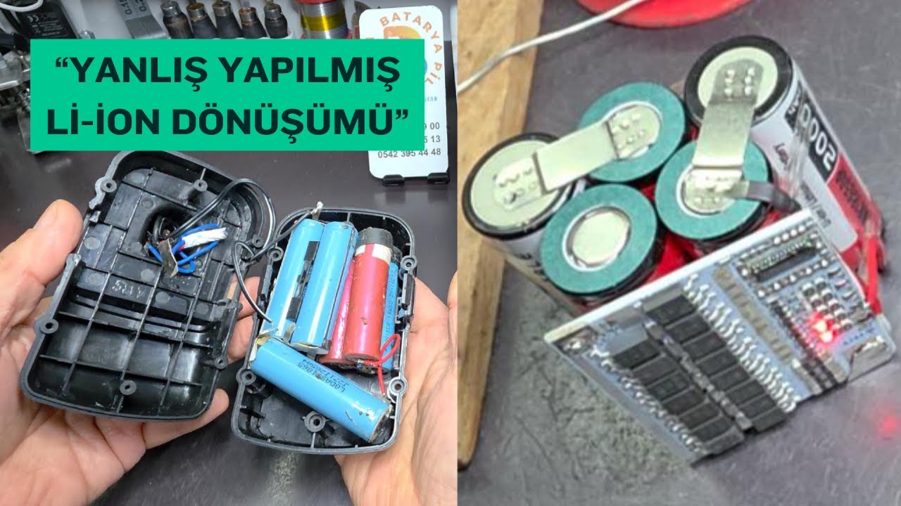 Toolmax 18V Matkap Bataryası | Eski Tip Pillerden Lityum Li-ion’a Yanlış Çevrilmiş Dönüşüm