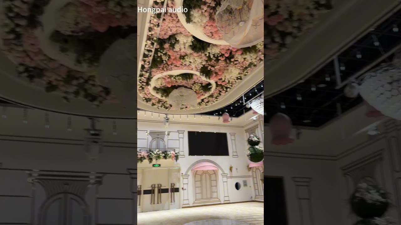 Hongpai Audio Factory. Line array used in Banquet hall. Beautiful setup! #audio #speaker  #bass